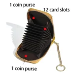 KB-091 RFID Anti-Skimming Zippered Accordion Bag Bank Card ID Card Holder - Image 9