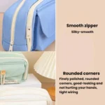 Large Capacity Button Pen Case Simple Stationery Pouch For Students - Image 6