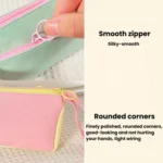 Simple Zippered Triangular Pen Pouch Pencil Stationery Box - Image 5