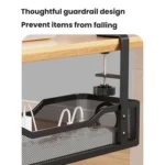 Adjustable Under Desk Storage Basket No Drill Hanging Organizer for Router/Books/Supplies - Image 7