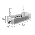 Adjustable Under Desk Storage Basket No Drill Hanging Organizer for Router/Books/Supplies - Image 8
