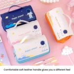 Student Handheld Double Layer Large Capacity Pencil Case Simple Planet-Themed Stationery Box - Image 3