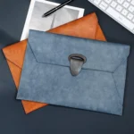 Leather A4 Document Holder Waterproof Business File Organizer, Fits 100 Sheets - Image 3