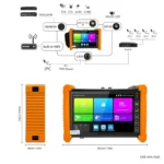 IPC-7200 7 Inch Network Coaxial AHD/CVI/TVI/SDI Video Surveillance Tester - Image 3