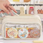 10 Layer Storage Transparent  Pen Pouch Large Capacity Stationery Pouch - Image 2