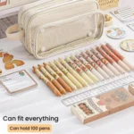 10 Layer Storage Transparent  Pen Pouch Large Capacity Stationery Pouch - Image 4