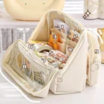 Large Capacity Pen Pouch With Detachable Transparent Layer Simple Stationery Pouch For Students - Image 7