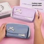 Simple Large Capacity Drawstring Pen Pouch Student Pencil Case - Image 2