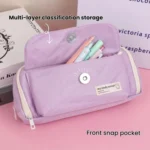Simple Large Capacity Drawstring Pen Pouch Student Pencil Case - Image 3