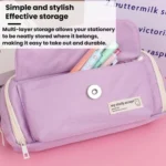 Simple Large Capacity Drawstring Pen Pouch Student Pencil Case - Image 4