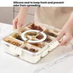 8-Compartment Spice Organizer with Transparent Lid & Handle For Dried Basil, Parsley, Rosemary & Bay Leaves - Image 5