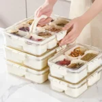 8-Compartment Spice Organizer with Transparent Lid & Handle For Dried Basil, Parsley, Rosemary & Bay Leaves - Image 6