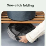 Foldable Rolling Laundry Hamper with Wheels & Straps Large Capacity Collapsible Clothes Basket - Image 7