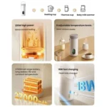 RK-3 Wireless Electric Heating Travel Kettle Portable Boiling Water Cup with 6-Temperature Settings - Image 3