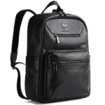 BULL CAPTAIN 606 Men Retro Leather Backpack Multi-Functional Laptop Bag