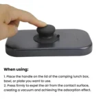 COOL CAMP CF-908 Universal Pot Lid Knob Top Bead Heat-Resistant Silicone Handle Outdoor Lunch Box Lid Handle - Image 6