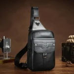 BULL CAPTAIN Men Vintage Genuine Leather Shoulder Bag - Image 8