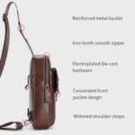 BULL CAPTAIN Men Vintage Genuine Leather Shoulder Bag - Image 3