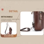 BULL CAPTAIN Men Vintage Genuine Leather Shoulder Bag - Image 6