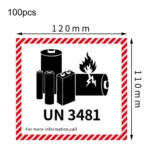 100pcs Logistics Air Freight Carton Sealing Sticker Lithium Battery Label Fragile Label