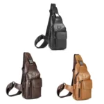 BULL CAPTAIN 8 inch Vintage Men Genuine Leather Crossbody Bag - Image 2