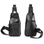 BULL CAPTAIN 8 inch Vintage Men Genuine Leather Crossbody Bag - Image 3