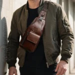 BULL CAPTAIN 8 inch Vintage Men Genuine Leather Crossbody Bag - Image 9