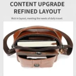 BULL CAPTAIN 8-Inch Vintage Men Genuine Leather Crossbody Bag - Image 4