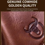 BULL CAPTAIN 8-Inch Vintage Men Genuine Leather Crossbody Bag - Image 5