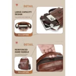 BULL CAPTAIN 8-Inch Vintage Men Genuine Leather Crossbody Bag - Image 6