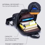 BULL CAPTAIN Sports Bottle Bag Crossbody Oxford Bag - Image 4