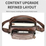 BULL CAPTAIN Vintage Men Genuine Leather Tablet Shoulder Bag - Image 4