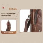 BULL CAPTAIN Vintage Men Genuine Leather Tablet Shoulder Bag - Image 7