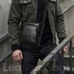 BULL CAPTAIN Vintage Men Genuine Leather Tablet Shoulder Bag - Image 8