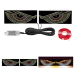 USB Car-mounted Dynamic Demon Eye Car Sticker LED Indicator Light