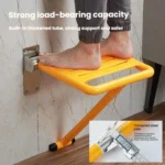 Wall-Mounted Folding Shower Stool Bathroom Safety Chair for Elderly & Disabled - Image 5