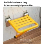 Wall-Mounted Folding Shower Stool Bathroom Safety Chair for Elderly & Disabled - Image 8
