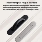 Recessed Groove Concealed Handle For Cabinets Embedded Rotating Flip-Top Handle - Image 3