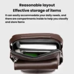 WEIXIER D836 Men Large Capacity Crossbody Bag Business Commuter Waterproof Messenger Bag - Image 4