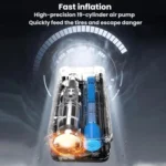 Portable Smart Lighting Wireless Digital Display Car Air Pump - Image 6