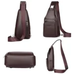 WEIXIER X452 Vintage Outdoor Men Chest Bag Multi-Functional Crossbody Bag - Image 8