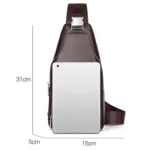 WEIXIER X452 Vintage Outdoor Men Chest Bag Multi-Functional Crossbody Bag - Image 9