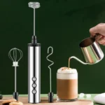 3In1 Portable Rechargeable Handheld Electric Egg Beater Mini Milk Frother For Baking - Image 2