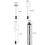 3In1 Portable Rechargeable Handheld Electric Egg Beater Mini Milk Frother For Baking - Image 13