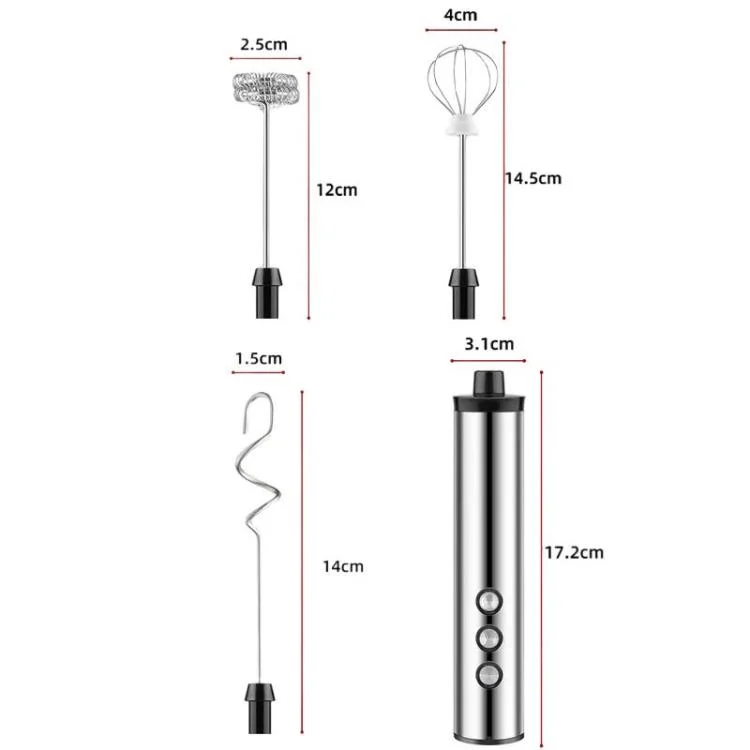 TBD06062978_B12.webp 3In1 Portable Rechargeable Handheld Electric Egg Beater Mini Milk Frother For Baking - Image 13
