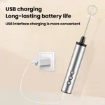 3In1 Portable Rechargeable Handheld Electric Egg Beater Mini Milk Frother For Baking - Image 4