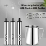 3In1 Portable Rechargeable Handheld Electric Egg Beater Mini Milk Frother For Baking - Image 9