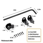 1pc 12inch Outdoor Fence Gate Latch - Image 2