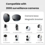 Universal Magnetic Wall Mount for Xiaomi Smart Cameras and Surveillance With Iron Plate - Image 4
