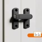 Screw-Mounted 0-7mm Adjustable Height Drop Sliding Door Lock Latch